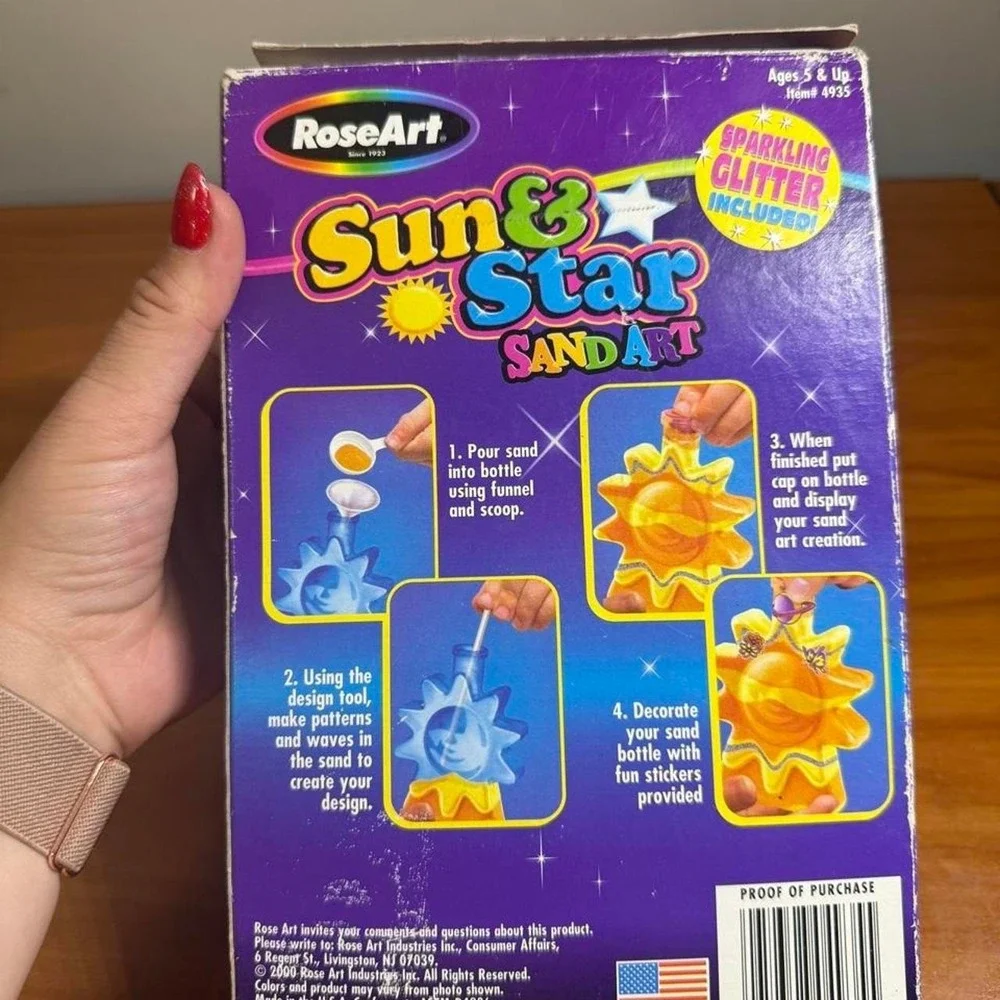 Vintage 2000 RoseArt Sun & Star Sand Art Kit NEW